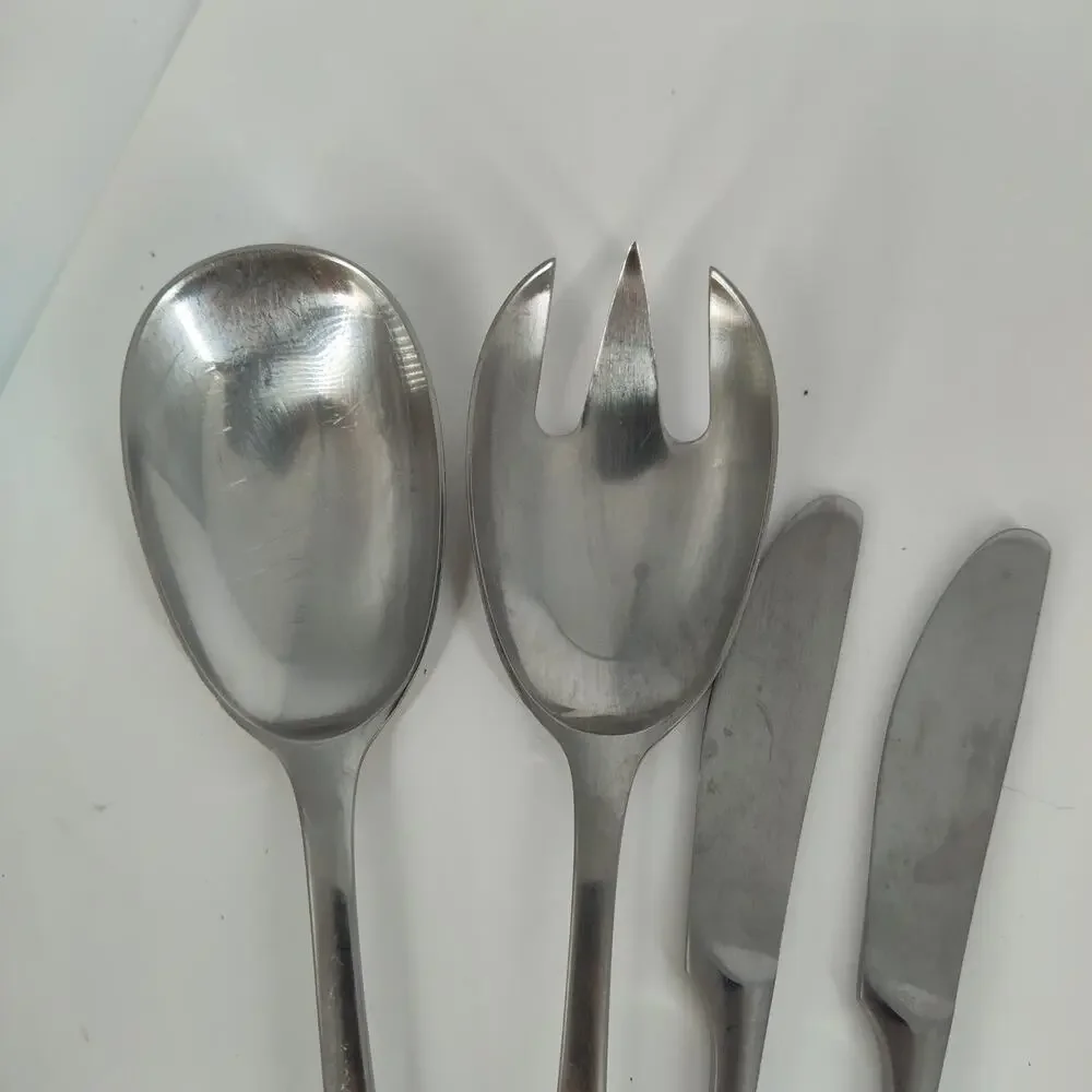 4X Serving VARIATION V Spoons Spreaders Dansk Designs Finland IHQ Stainless MCM